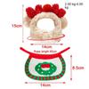 2PCS Baumwolle Plüsch Weihnachten Haustier Hut Winter Haustier Kostüm Neue Pet Bandana Hund