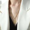 Meier Snake pendant necklace - titanium steel 18k gold plated - versatile, unique, and trendy snake chain