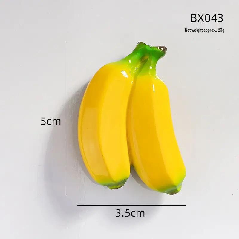 2024 3D Fruit Refrigerator Magnet: Creative Resin Decor & Cute Food Toy