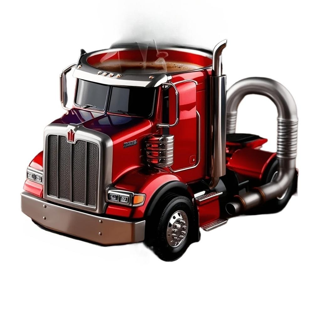 European Handmade Truck Coffee Cup Resin Craft Desktop Car Ornament Cross Border New Arrival