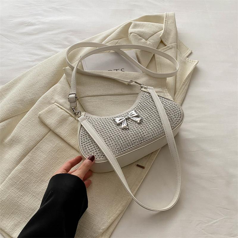 Dumpling Bowknot Shaped Single Shoulder Underarm Bag Handbag Women Fashion Gift