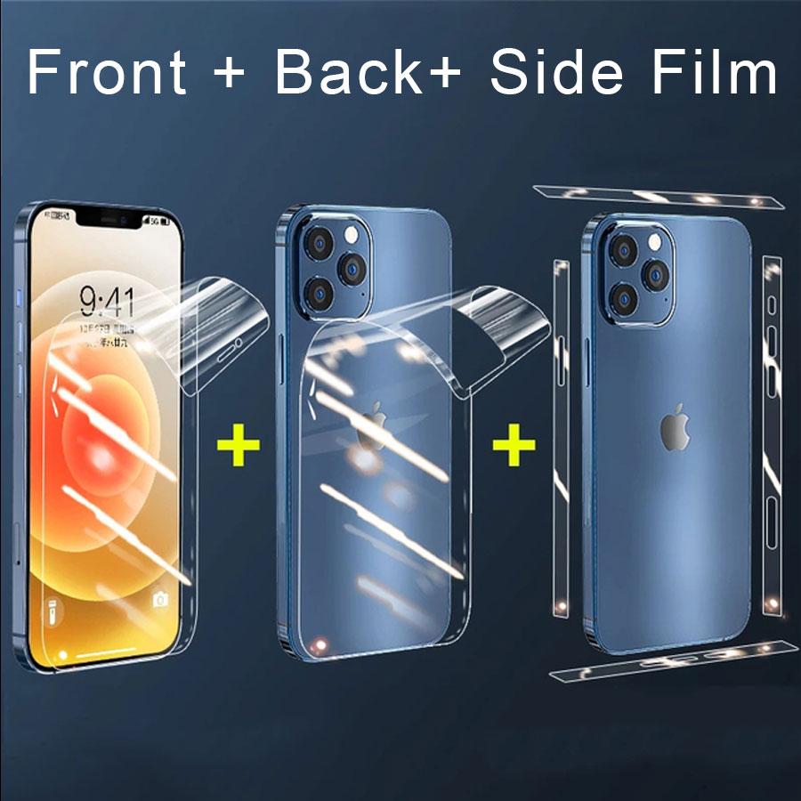 

Для iPhone Air 13 12 14 15 16 17 Pro Max 13 12 11 Mini X XS Max XR 8 7 SE 2020 Наклейка на кнопку Прозрачная Гидрогелевая ТПУ Пленка Защитное стекло для экрана Рамочная пленка iPhone 17 Pro Max