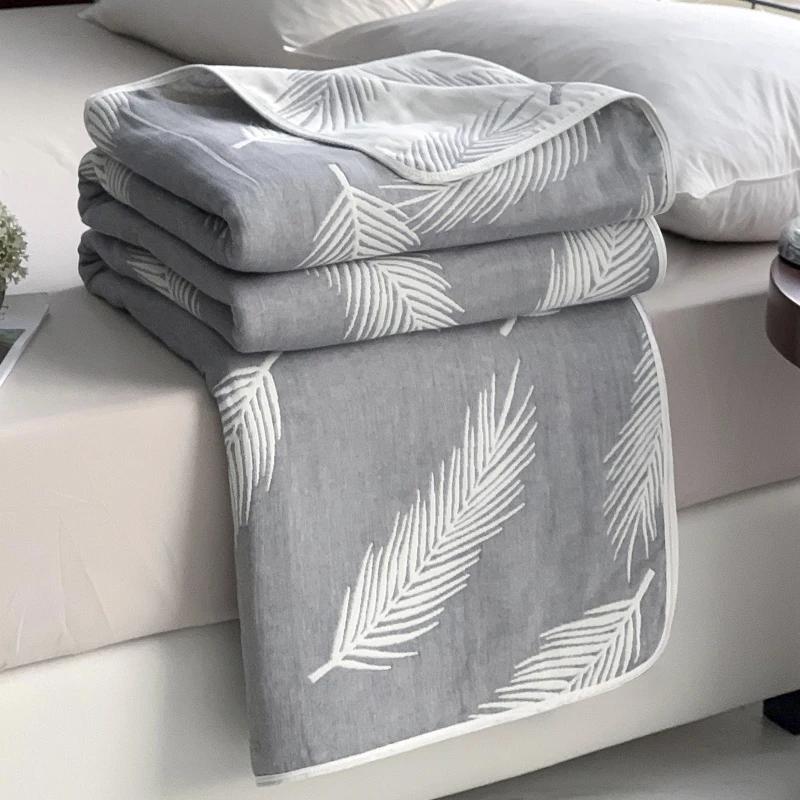 New Cotton Six-layer Yarn Xia Liang Quilt Pure Cotton Towel Quilt Empty Blanket Nap Blanket Gauze Blanket