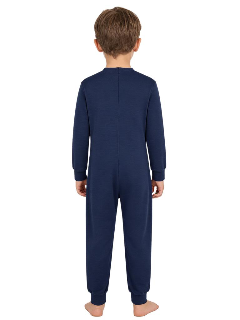 Unisex Special Needs Adaptive Clothing Long Sleeve Anti Strip Invisible Zipper Back Jumpsuit
