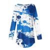 Women's Fashion Long Sleeve Round Neck Vintage Irregular Pullover Top