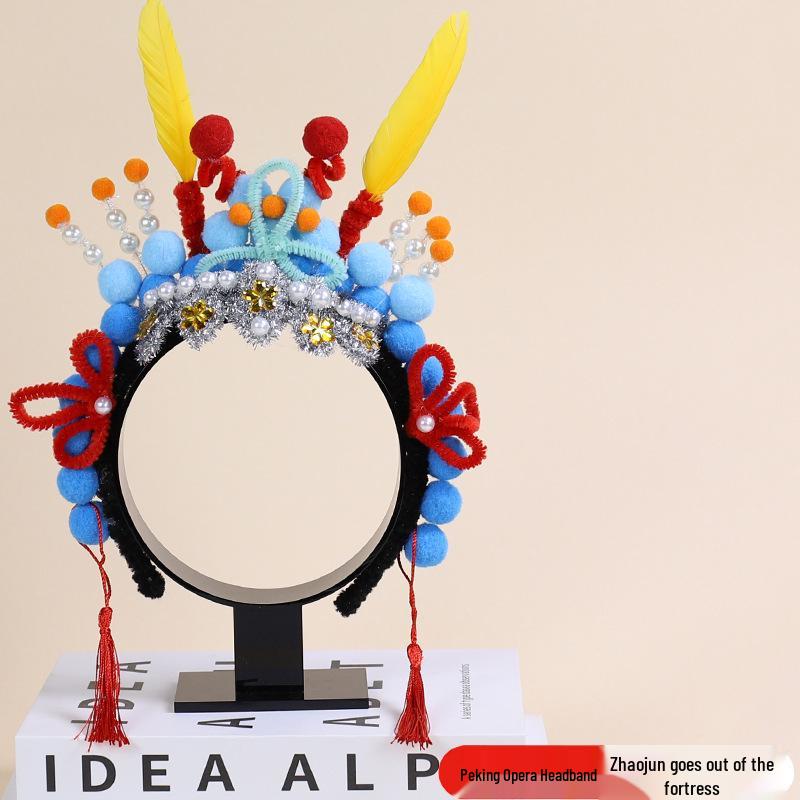 DIY Peking Opera Headband & Hair Accessories Kit for Dragon Boat Festival Team-Building Activity