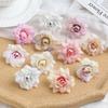50Pcs Artificial Flowers 4.5CM Fake Flowers for Home Decor Wedding Marriage Decoration Party Supplies DIY Garland Gift Accessory