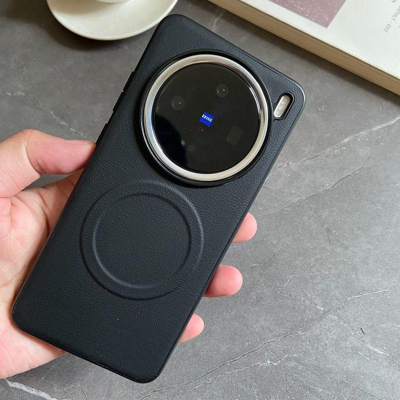 For VIVO X200 Pro Case Soft PU Skin Magnetic Wireless Charging Protective Back Cover Case For VIVO X200Pro Mini Phone Shell
