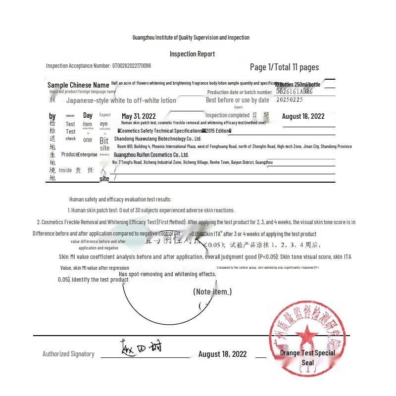Banmian Huatian Niacinamid Aufhellende Körperlotion