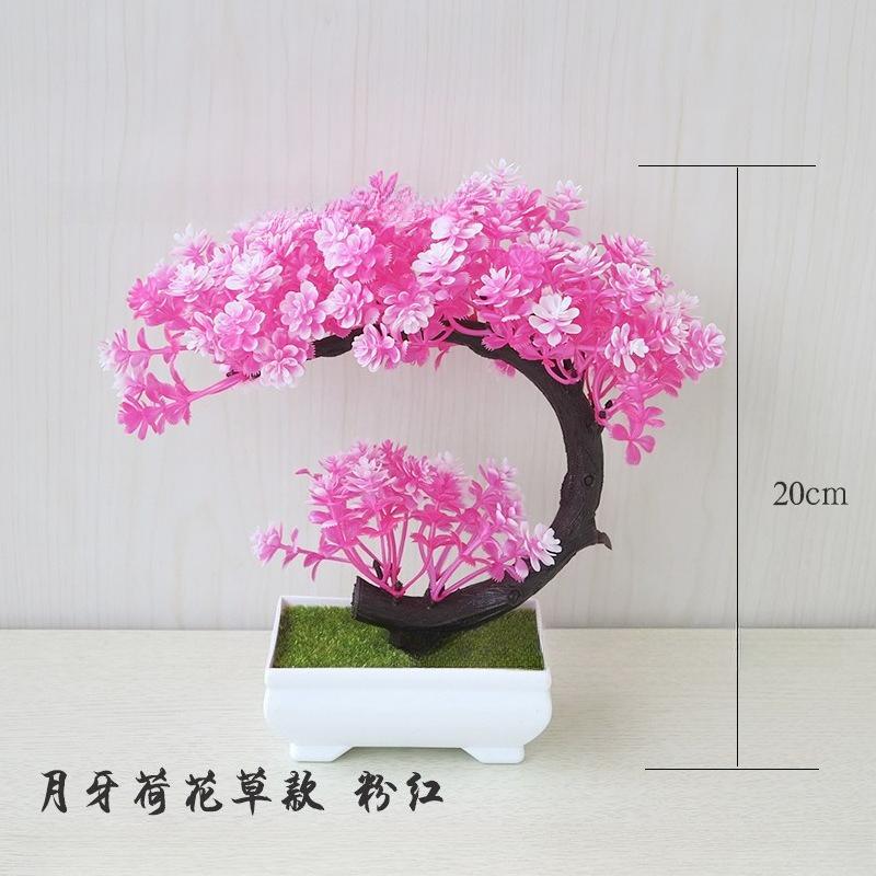 Plantas Artificiales Decoración Bonsái en Maceta Árbol Pequeño Maceta Planta Falsa Maceta Adornos de Jardín Zen Decoración de Mesa Hogar Habitación