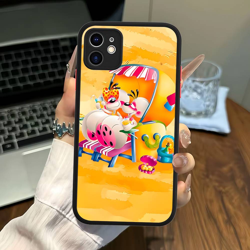 Anime Cartoon D-DiddlS For IPhone 16 15 14 Plus 13 12 11 Pro Max X XS MAX Translucent Matte Shockproof Cover