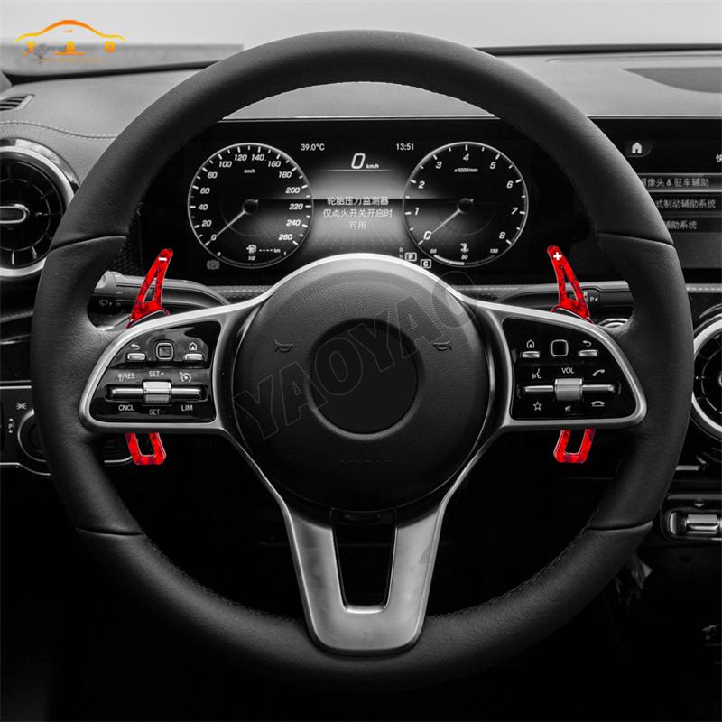 2X For Mercedes Benz A B C S SL E Class GLA CLS CLA X177 X222 W222 W213 W205 ABS Steering Wheel Shift Paddle DSG Shifter Paddle
