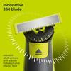 Philips Norelco OneBlade 360 Genuine Replacement for Electric Shavers and Durable Stainless Steel Trim Edge Shaving Kit Blades, Face/Body Kit,