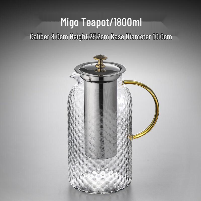 ZISIZ Extra Large Glass Teapot