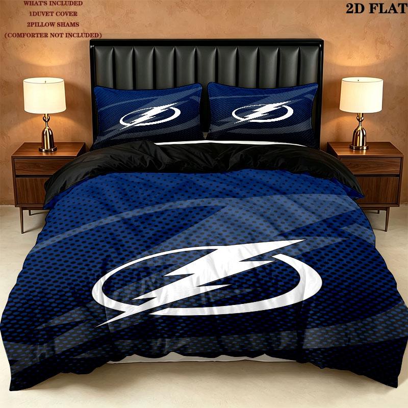 Tampa Bay Muster Bettwäsche Steppdecken-Set Bettdeckenbezug Kissenbezug Heimdekoration Geburtstagsgeschenk (1 * Bettbezug + 2 * Kissenbezug ohne Füllung)