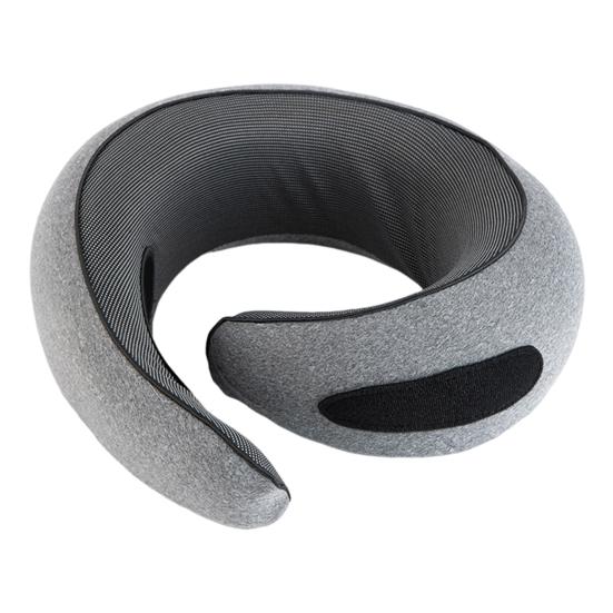 

Подушка для шеи для путешествий, портативная подушка с эффектом памяти, эргономичная подушка для шеи в форме улитки для использования в самолетах, поездах, дома темно-серого