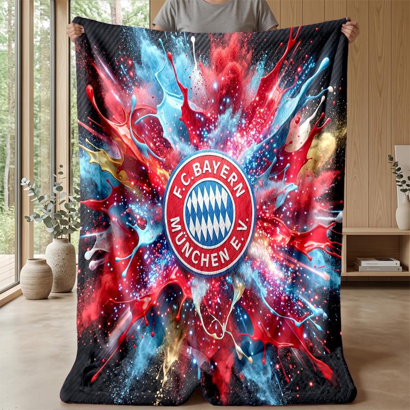 Bayern Munich Theme Blanket Soft Flannel Blanket Plush Throw Blanket Cozy Sofa Bed Blanket for Home Decor