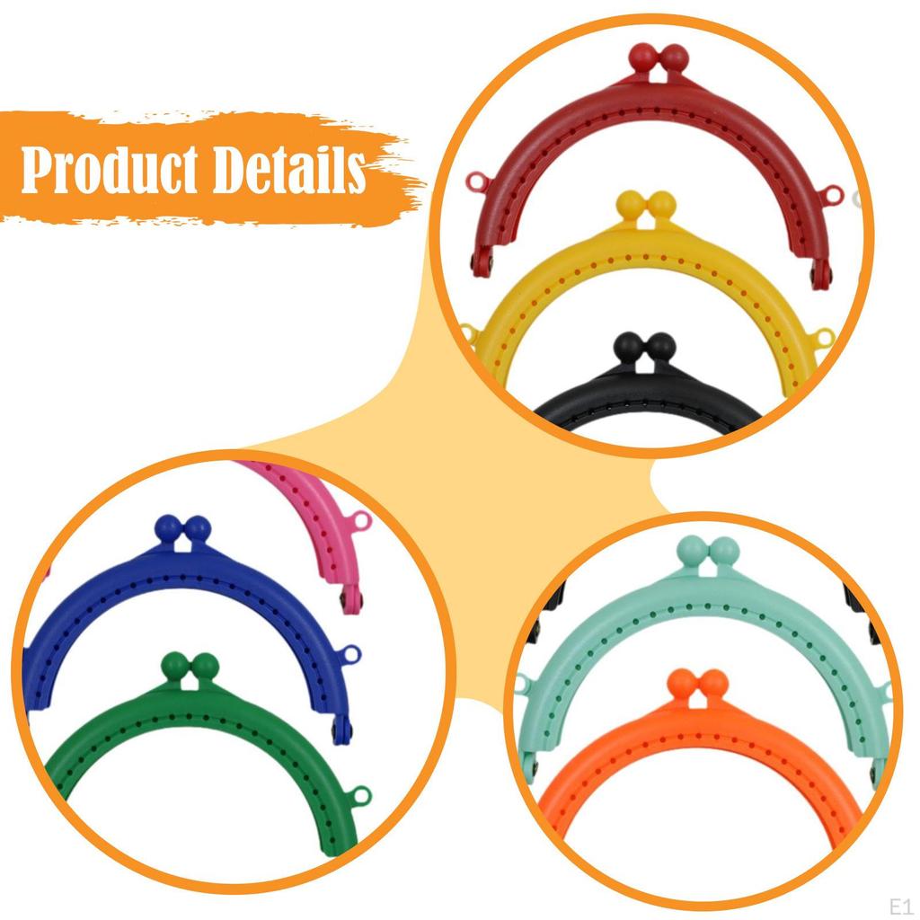 10x Resin Purse Frame Making Bag Clasp DIY Craft Hardware Wallet Handle Handbag