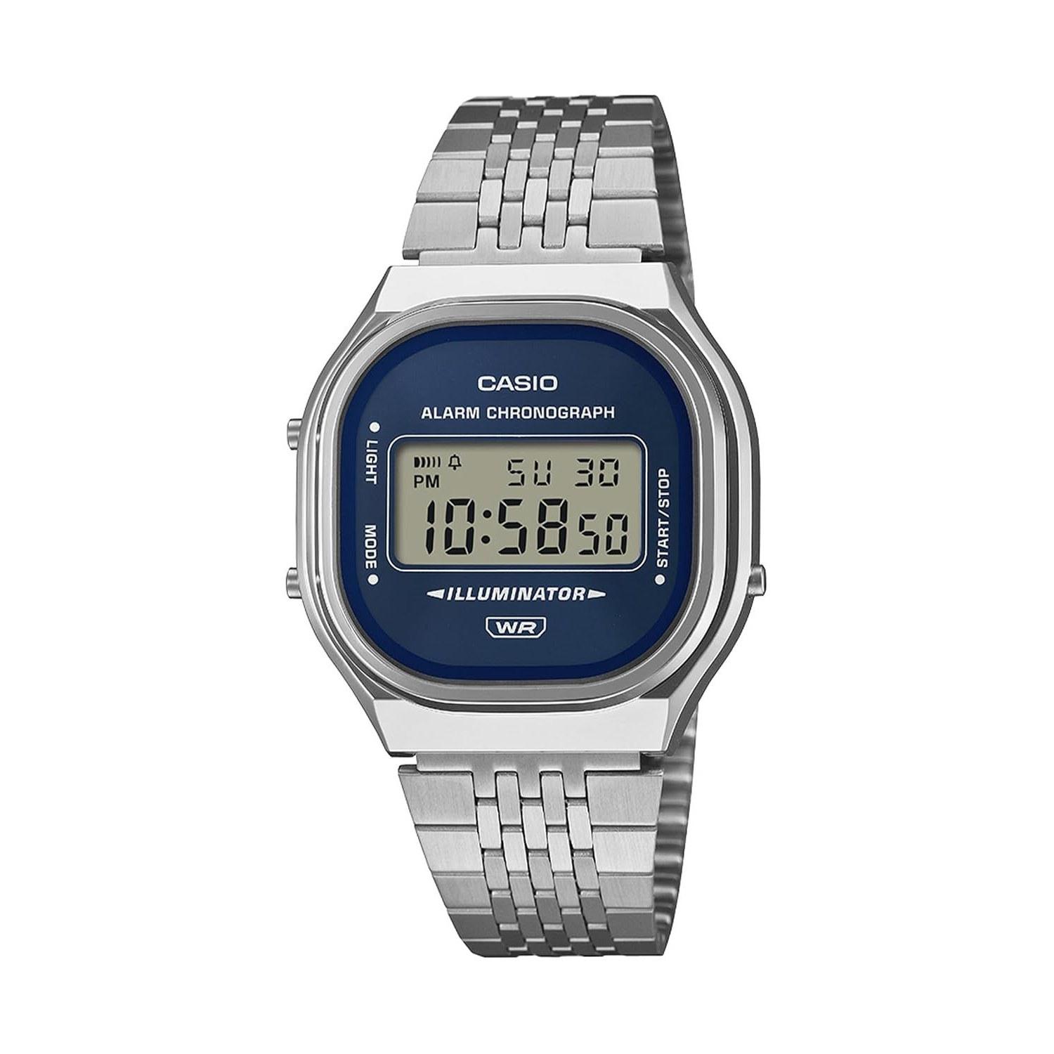 Casio wristwatch Classic A140WE-2AJF unisex silver navy