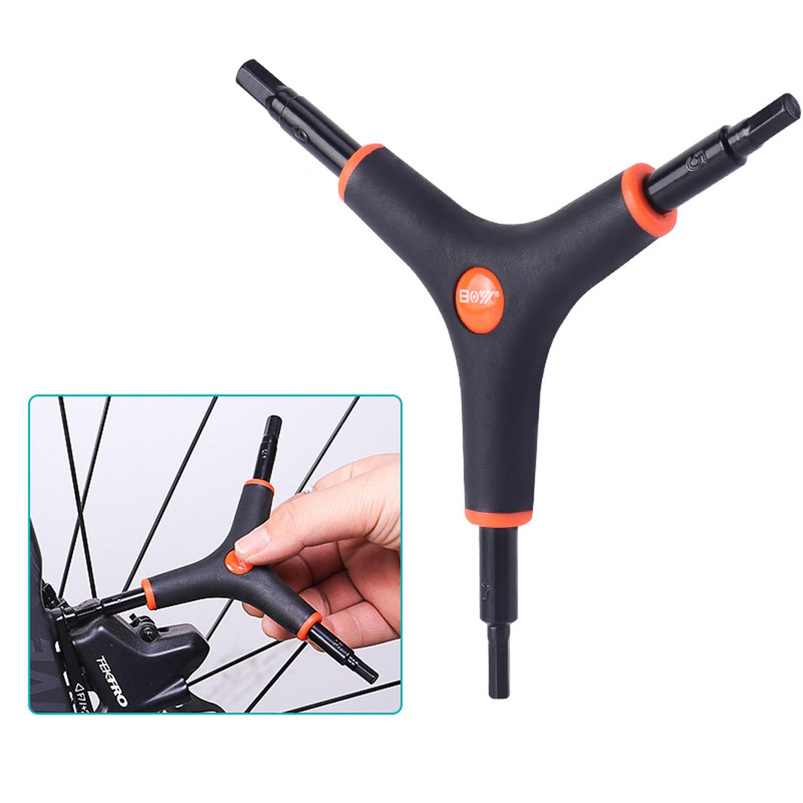 RLECS Y Shape Bike Hex 3 Way Allen 4mm 5mm 6mm Cycling Torque Spanner one size