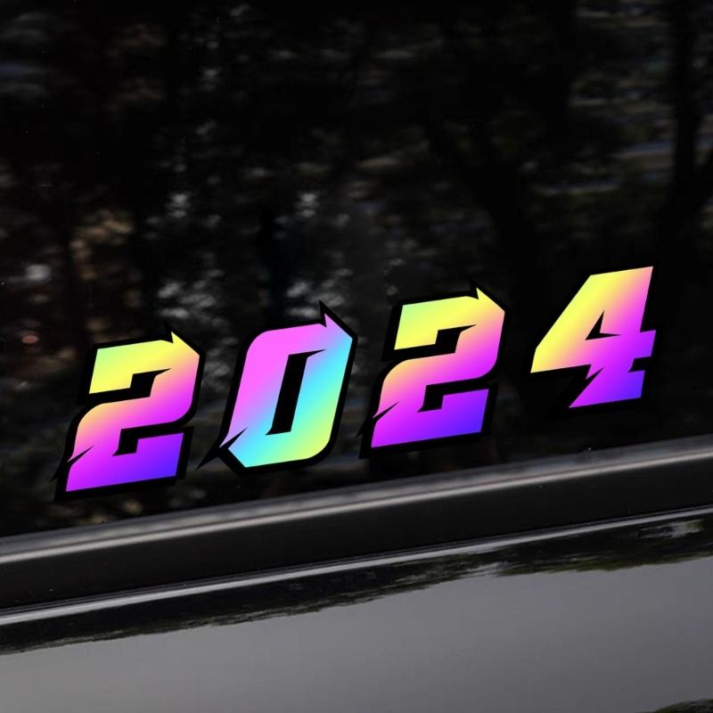 Rainbow Motorcycle Racing Number Stickers Waterproof UV Resistant Adhesive Decals