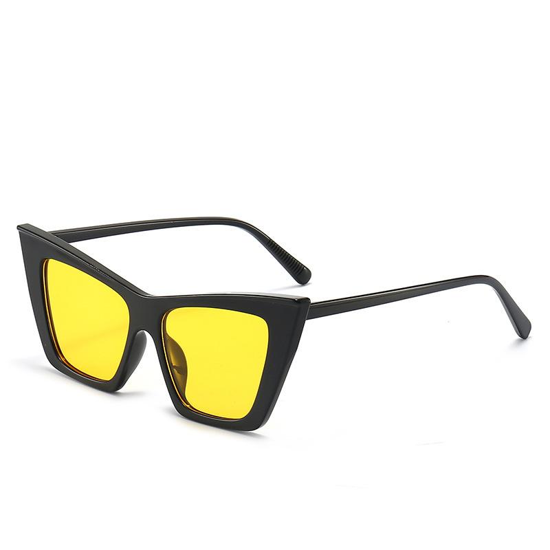 Trendy Versatile Sunglasses Designer Luxury Cat Eye Fashion Large Frame Sunglasses for Women Sunscreen UV Protection Sun Glasses
