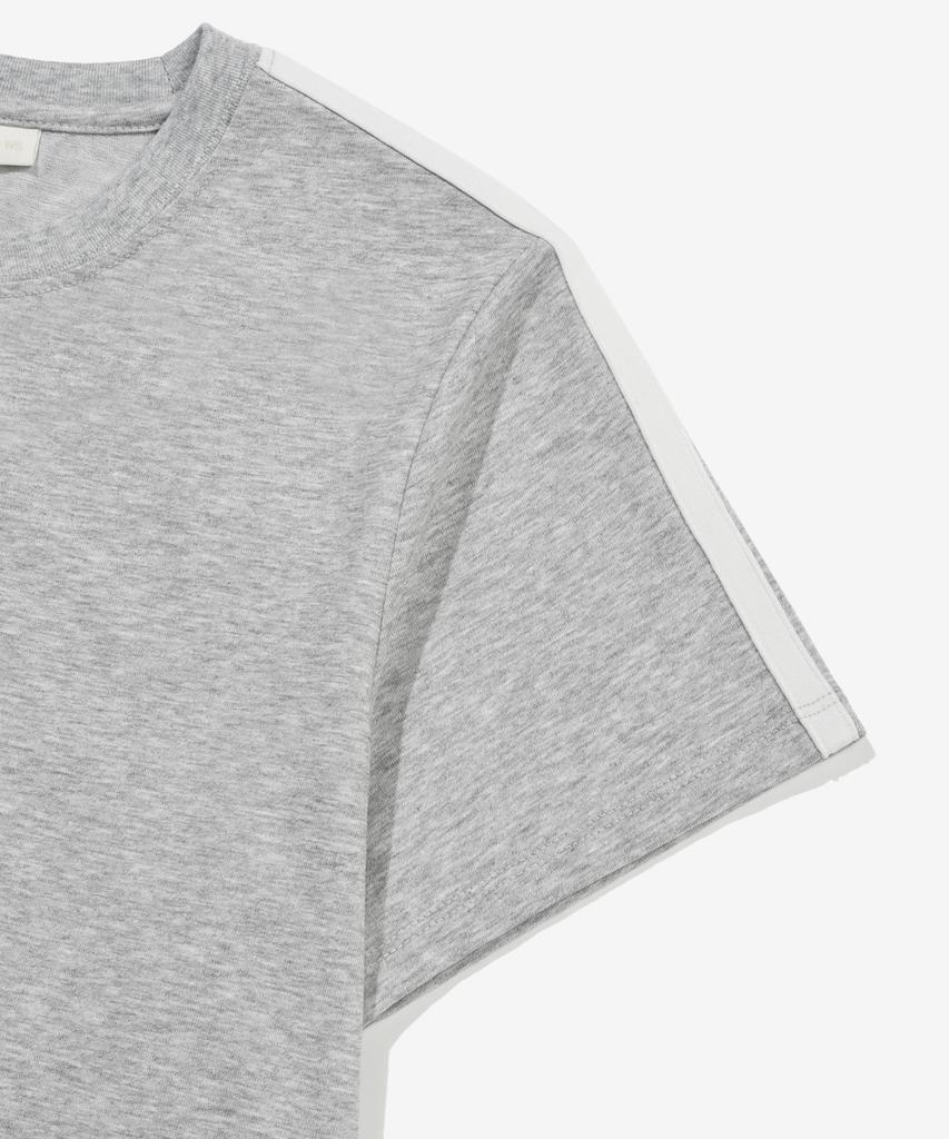COVERNAT WOMAN Comfort Crop T-Shirt Melange Gray