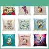 Cute Modern Unicorn Throw Pillow Cover Soft Polyester Cartoon Cushion Case 45x45cm