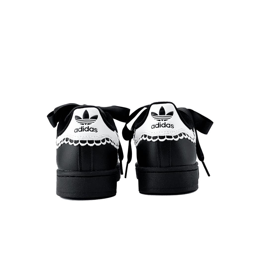 Adidas Originals Superstar 2 Night Star Pattern Abrasion Resistant Low top Skateboard Shoes Women's Black White JI0079(Team581)