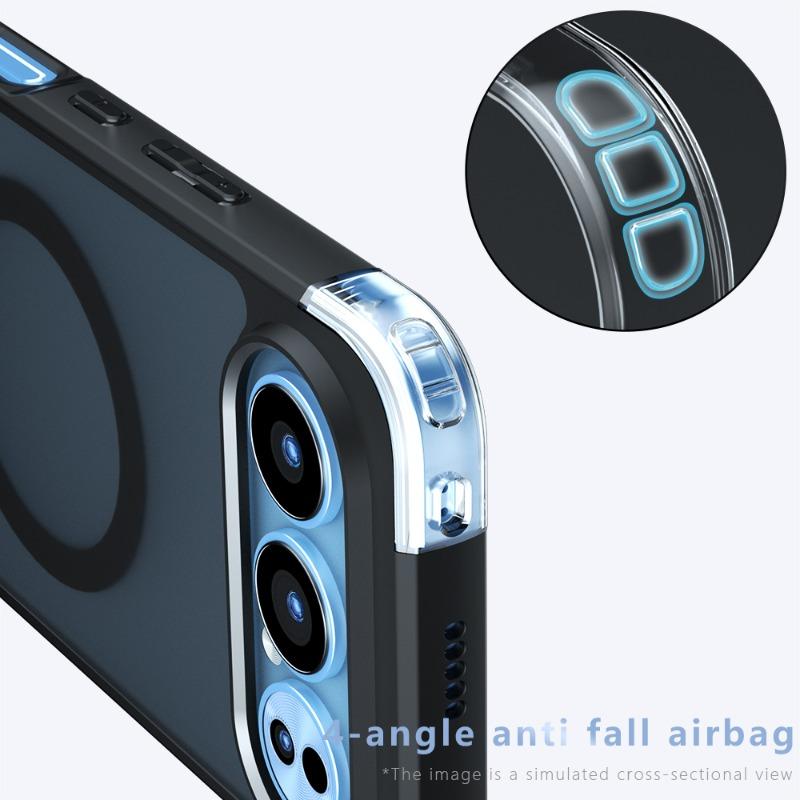 for Magsafe Magnetic Case for Honor 500 Pro Wireless Charging Shockproof Matte PC+TPU Hard Back Cover for Honor500 500pro