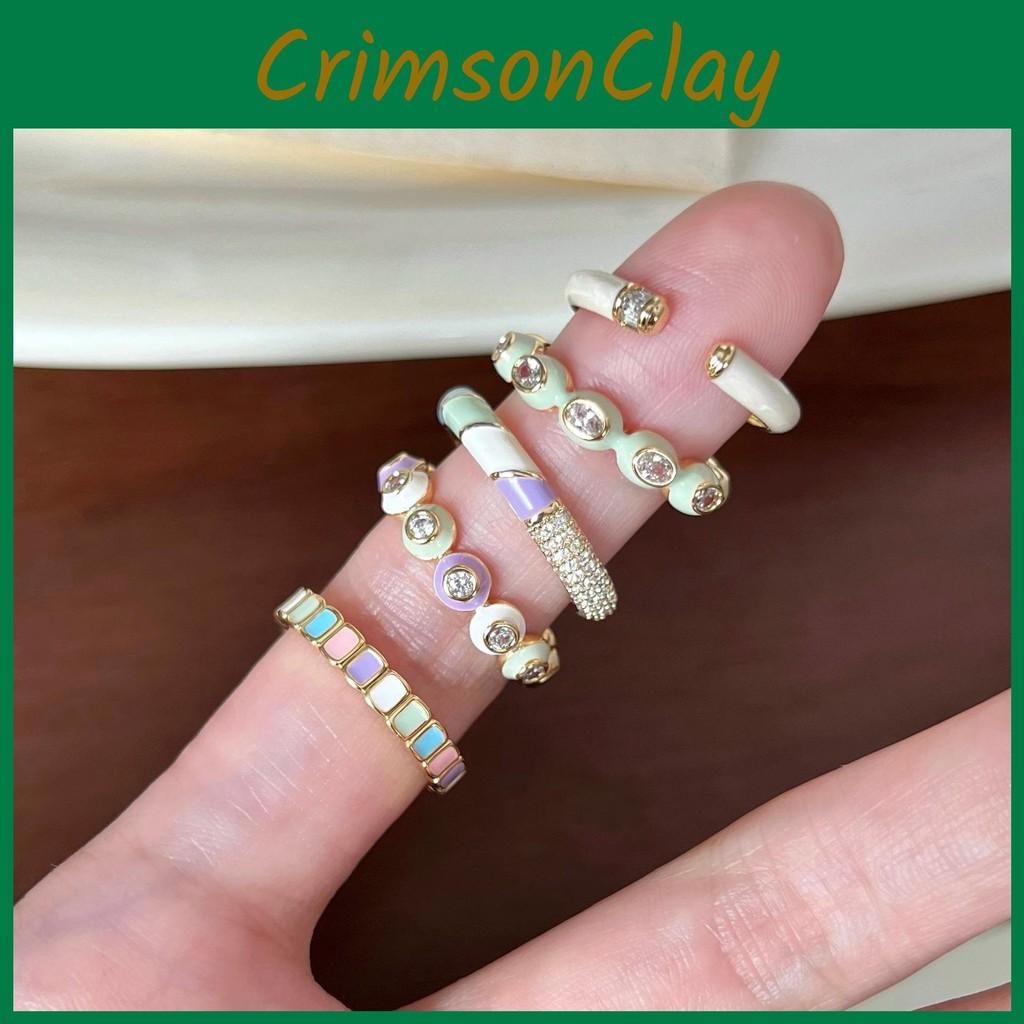 French Adjustable Elegant Style Ring For Women With Unique Geometric Design In Copper Material