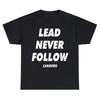 Chief Keef Lead Never Follow Leaders T Shirt Men Vintage T-shirts Daily Casual Cotton Oversized Short Sleeve T Shirts Streetwear