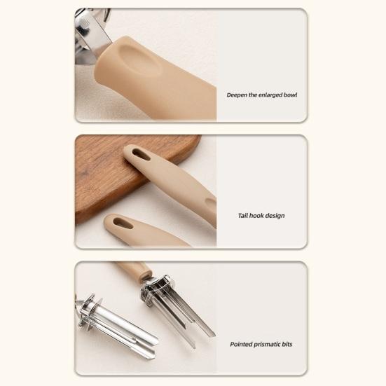 Adjustable Fruit Core Remover Tool Stainless Steel Bell Pepper Cutter Deseeder Quick Seeds Removal for Homemade Dishes