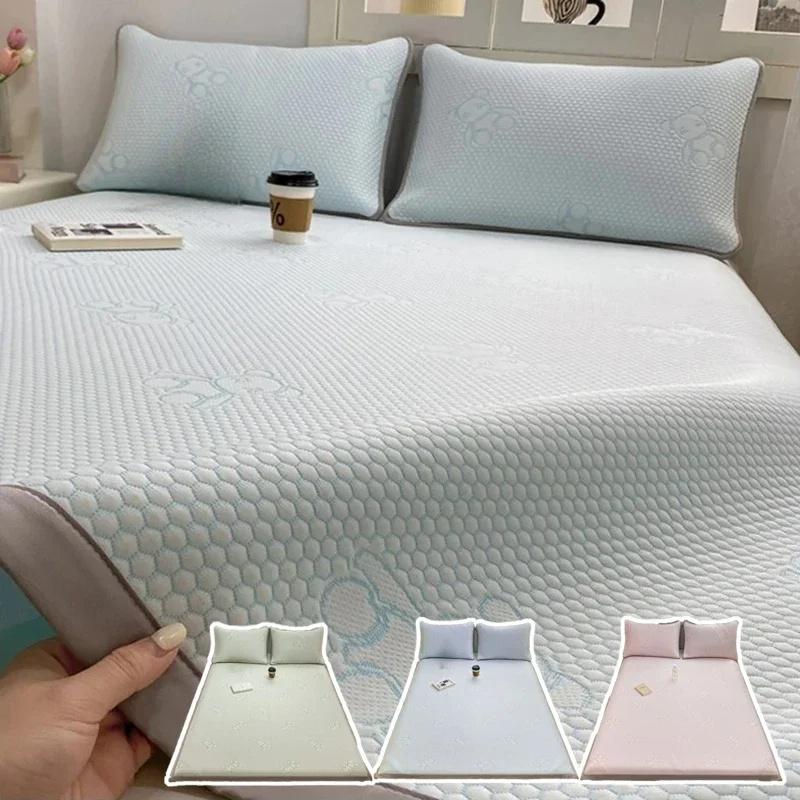 2026 Summer High-quality Ice Bean Summer Mat for Bed Air-Permeable Sleeping Naked Cooling Mat Cool Down Coolness Bed Mat Cold