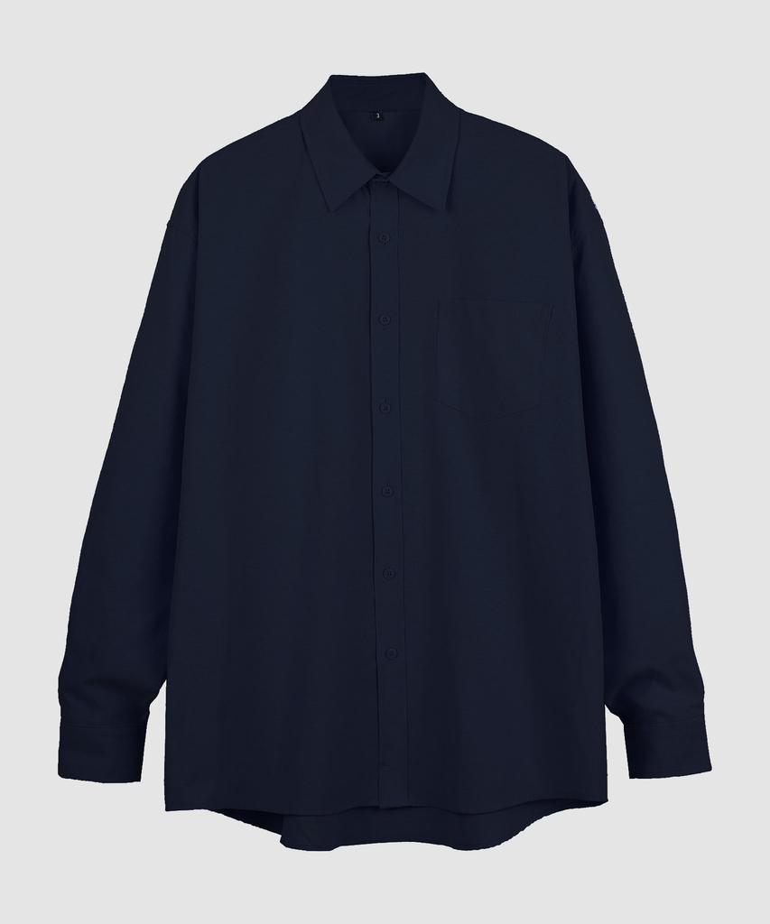 UMM Standard Fit Plain Hellsford Shirt_Navy