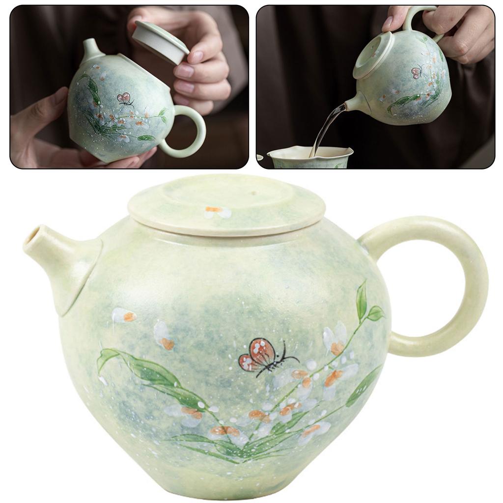 Hand-made Pottery Teapot Chinese Hand-Painted Vintage Teapot Beautiful Design For Home Decoration