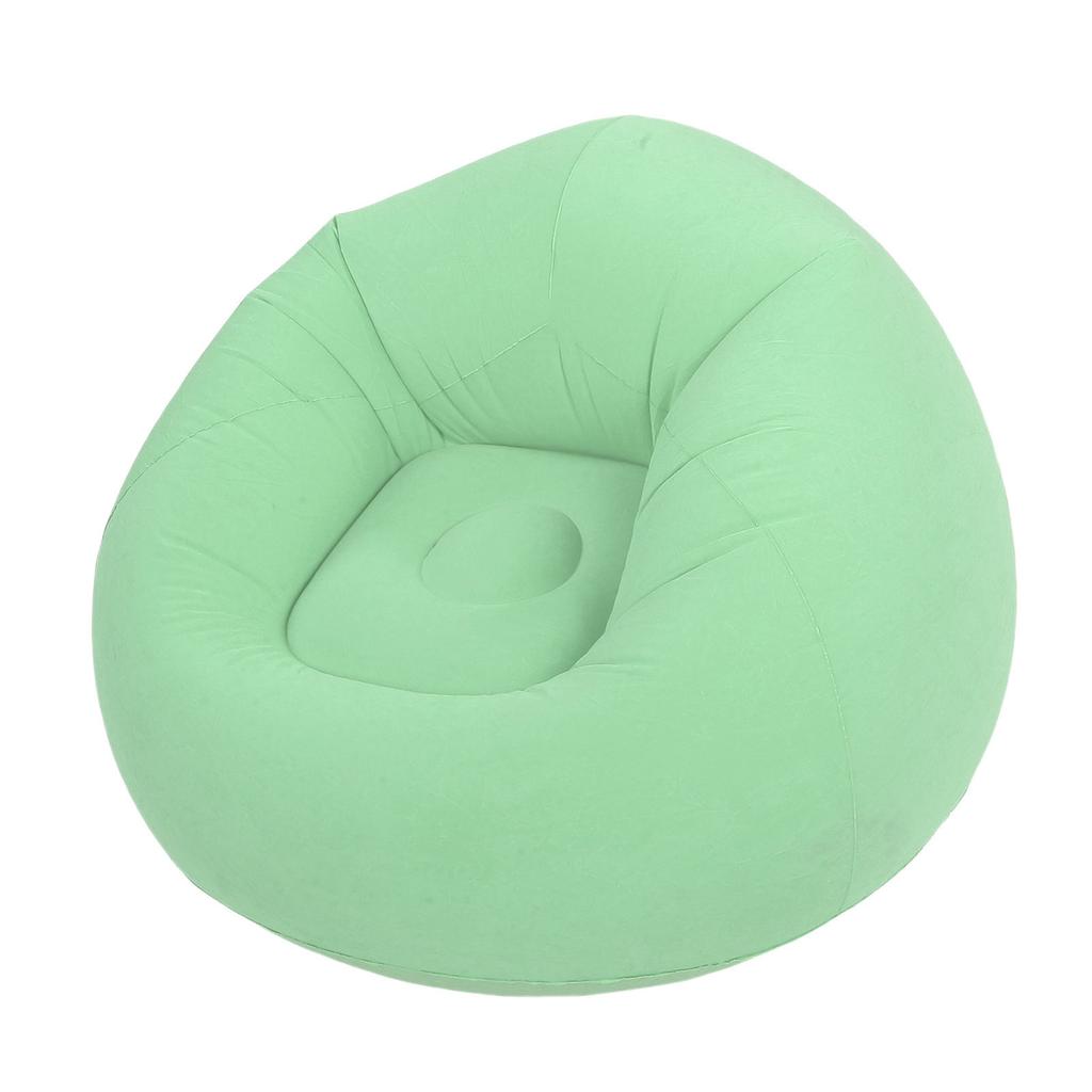 Uppblåsbar bönpåse utan bönor PVC Mjuk flockning Ergonomisk uppblåsbar loungefåtölj för vardagsrum sovrum