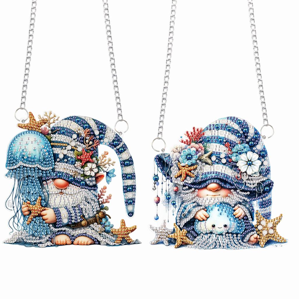 Animal Special Shape Diamond Painting Decor Rhinestone Diamond Art Pendants DIY Diamond Art Pendant Kit for Garden Window Decor