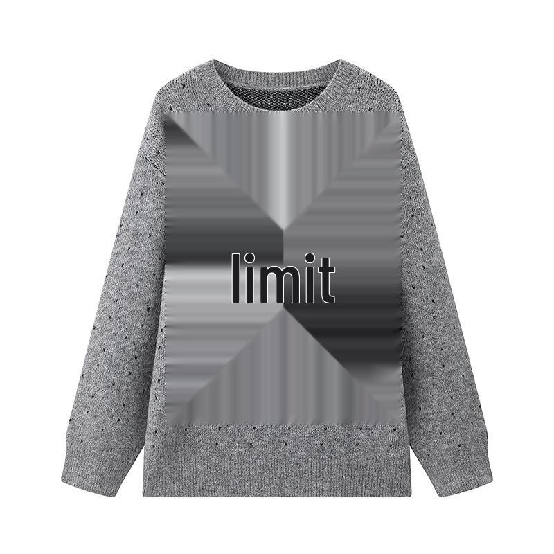 Ledin Bowknot Jacquard Knit Sweater L