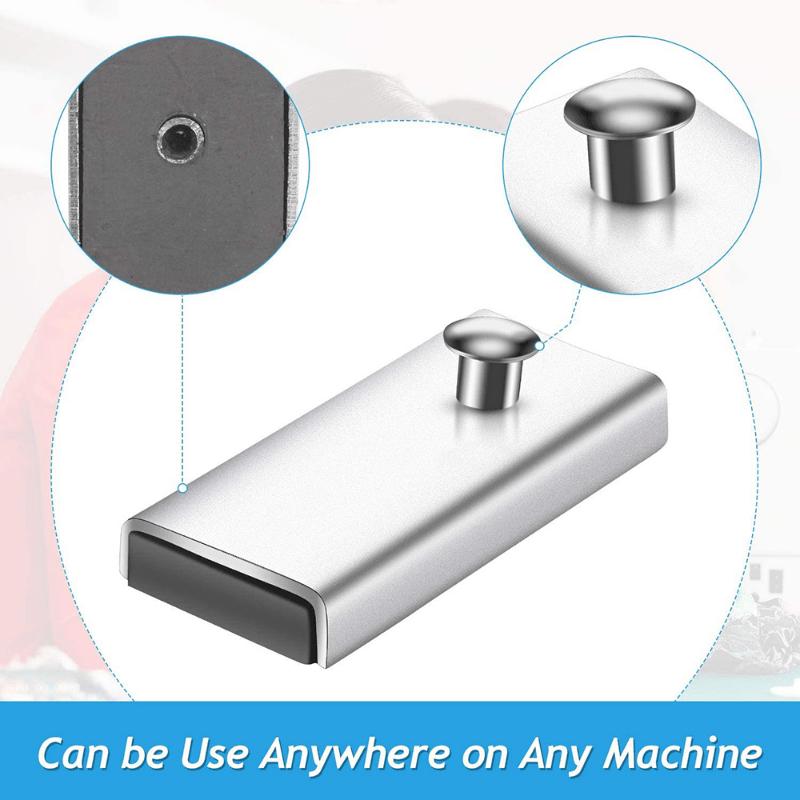 7Pcs Magnetic Seam Guide Sewing Machine Guide Magnets Stainless Steel Hemming Clips Measurement Sewing Ruler Quilting