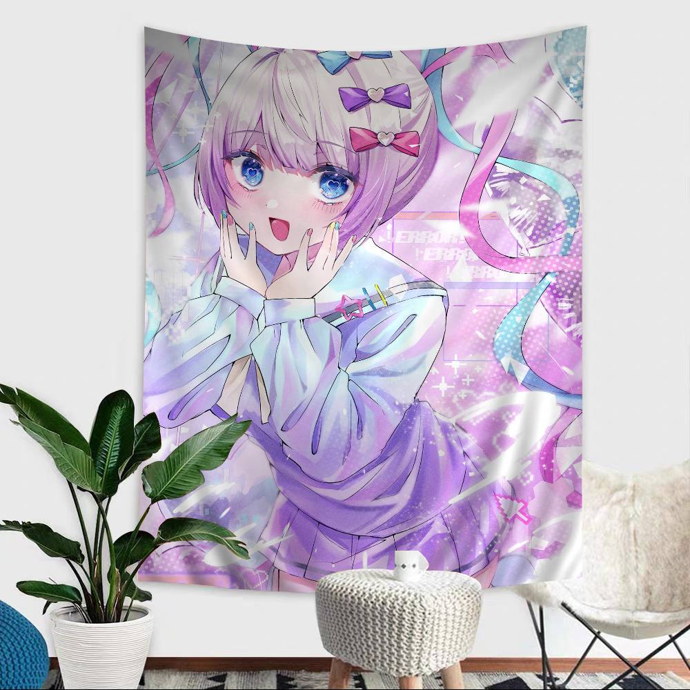 Game NNeedy Girl Overdose Tapestry Art Printing Japanese Wall Tapestry Anime Wall Hanging Home Decor