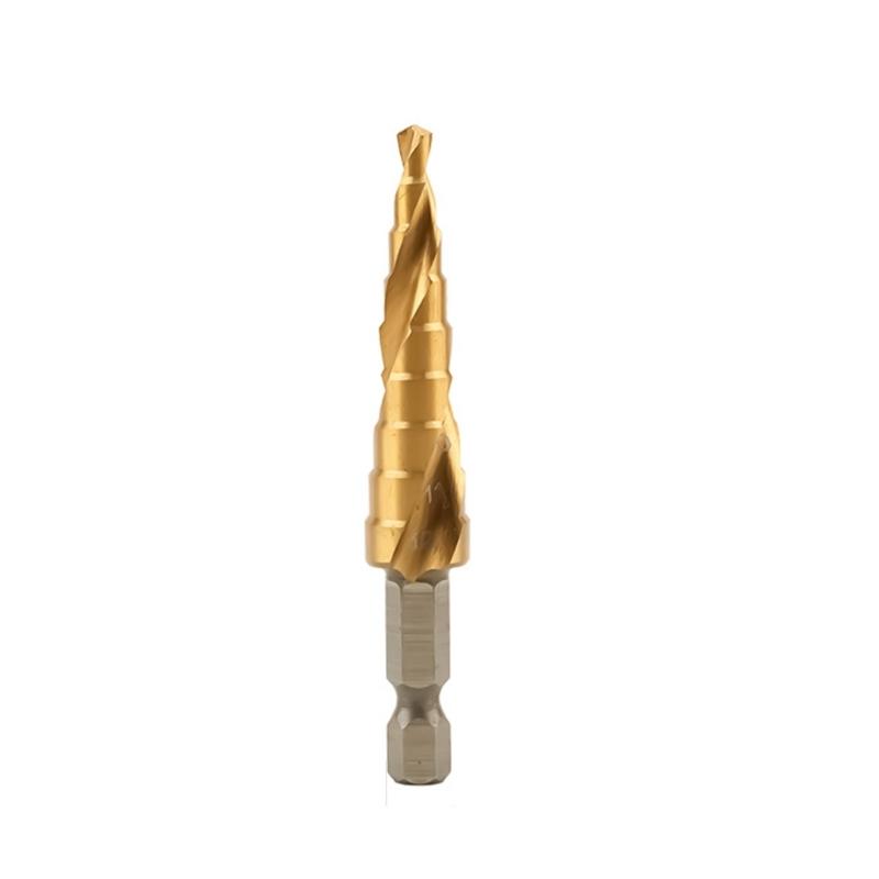 

4-12/20/22/32mm Drill Bit HSS Spiralling Grooved Step Hexagonal Triangle Shank Drill Bit Hole Cutter Hand Tool