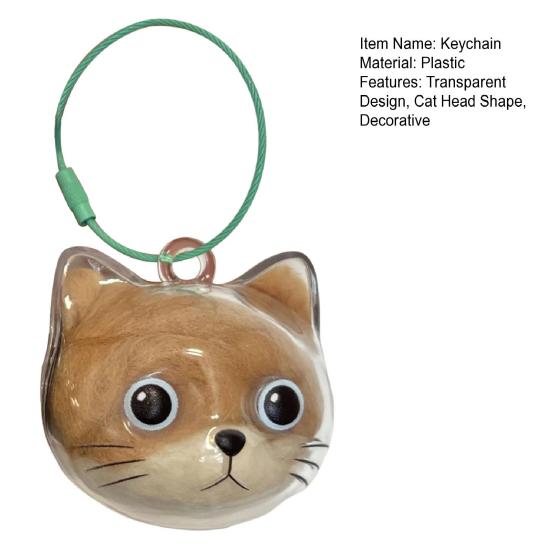 Dog Hair Collector Keychain Charm Memorial Storage Box Transparent Bottle Pet Cat Hair Storage Portable Memory Capsule