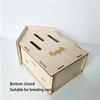Tree Hanging Wooden Bat House, Outdoor Bat Shelter In Wood Construction with Front Opening Detail and Yard Use