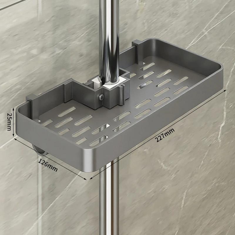 

Держатель насадки для душа в ванной комнате, настенный монтаж, сверление не требуется, органайзер для шампуня, полка для хранения встроенного дизайна