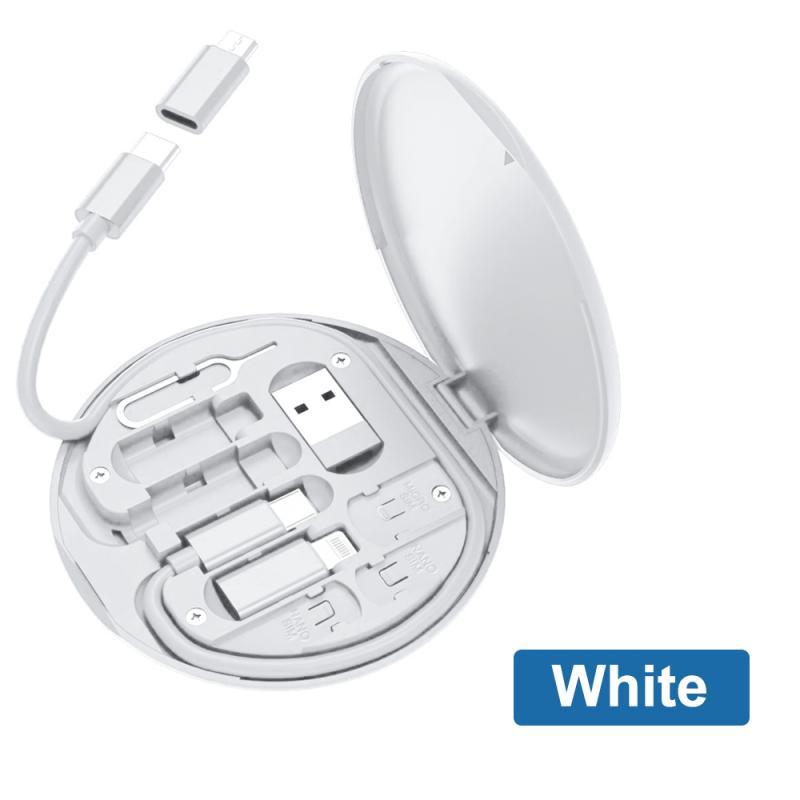 HdooLink 5 in 1 60W Schnellladekabel Typ-C Handy-Datenkabel USB-Ladegerät-Set Aufbewahrungsbox Datenkabel-Kombiset für Huawei Xiaomi