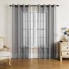 Color Modern Solid Light Transmission Curtain Bedroom Living Room Sheer Semi