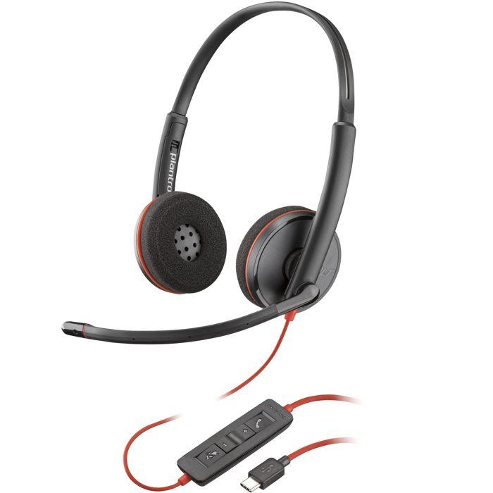 Náhlavní souprava - drátová - USB-C - HP Inc. - Poly Blackwire 3220 - Série Blackwire 3200 - náhlavní souprava - přes uši - drátová - USB