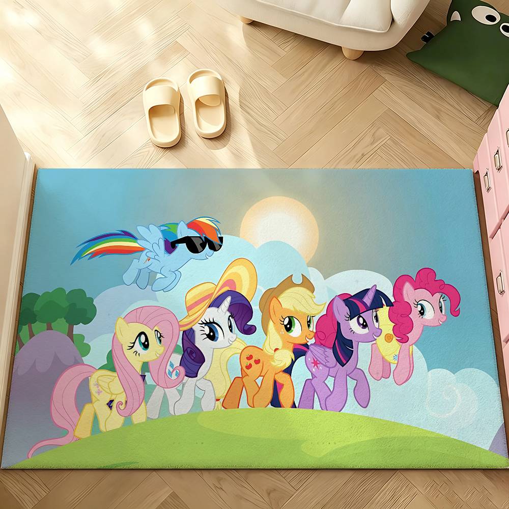 Cute M-My Little Pony-S Carpet Bathroom Anti-slip Mat Door Mat Home Decoration Mat Entrance Door Mat Scratch-resistant Door Mat