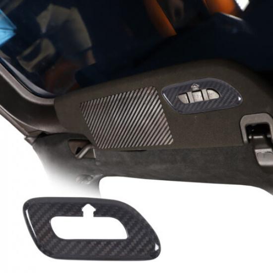 Real Carbon Fiber Garage Remote Switch Button Cover Trim For Corvette C8 -25